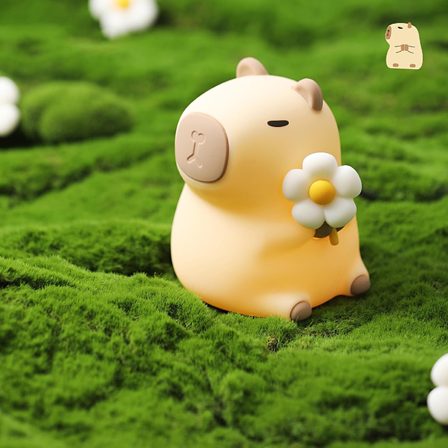 Kapybara Night Light--Flower style